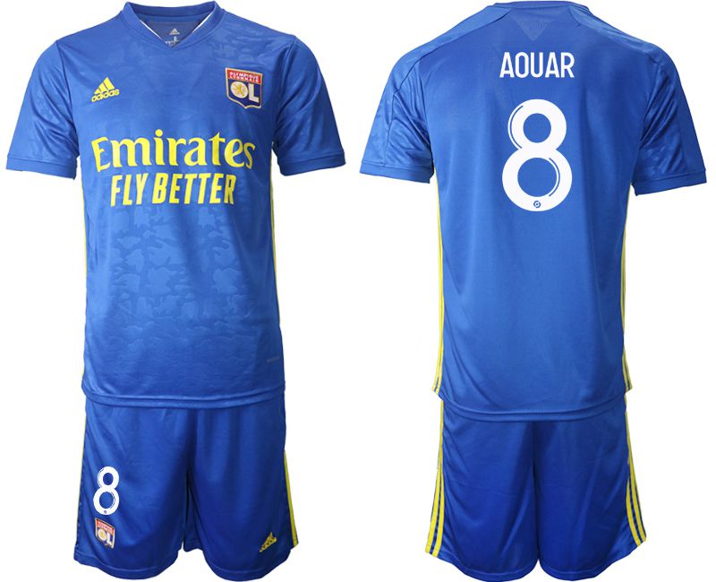 Men 2020-2021 club Olympique Lyonnais away #8 blue Soccer Jerseys->other club jersey->Soccer Club Jersey